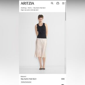 Aritzia babaton champagne skirt